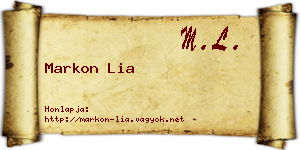 Markon Lia névjegykártya